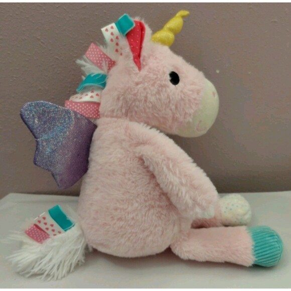 Make Believe Ideas Pink Unicorn Sensory Plush Baby Toddler Stuffed Animal Toy - Picture 5 of 9